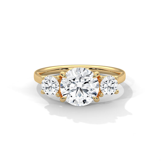 925 Sterling Silver Three Stone Ring – Classic Engagement & Wedding Ring