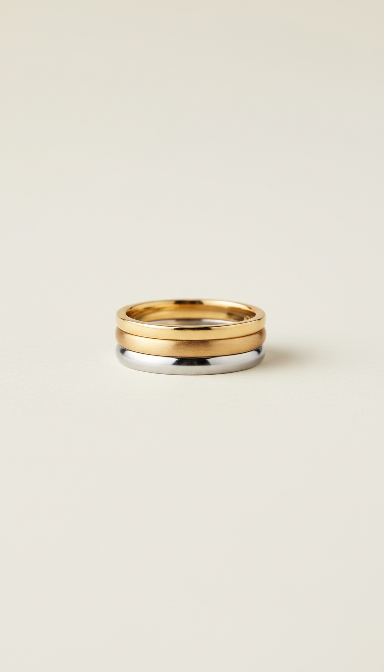 Dual-Metal Stacking Rings Set