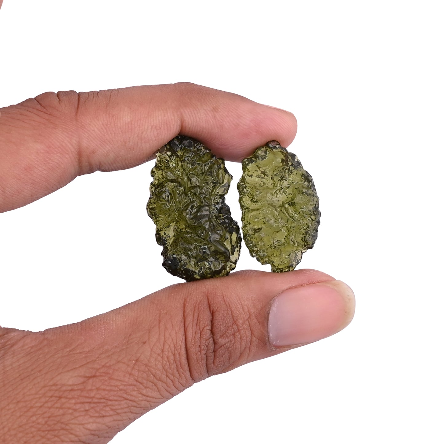 Chinese Green Moldavite Uneven Shape 62.20 Cts Gemstones