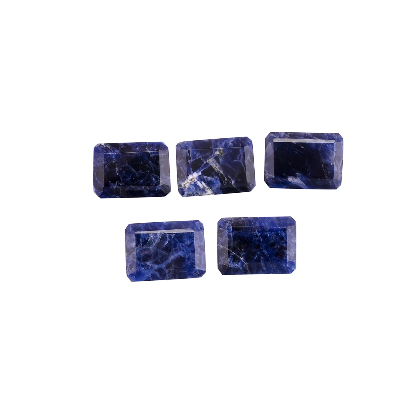 Natural Sodalite 22X16mm Octagon 5 Pcs 84.70 Cts Wholesale Gemstone Lot