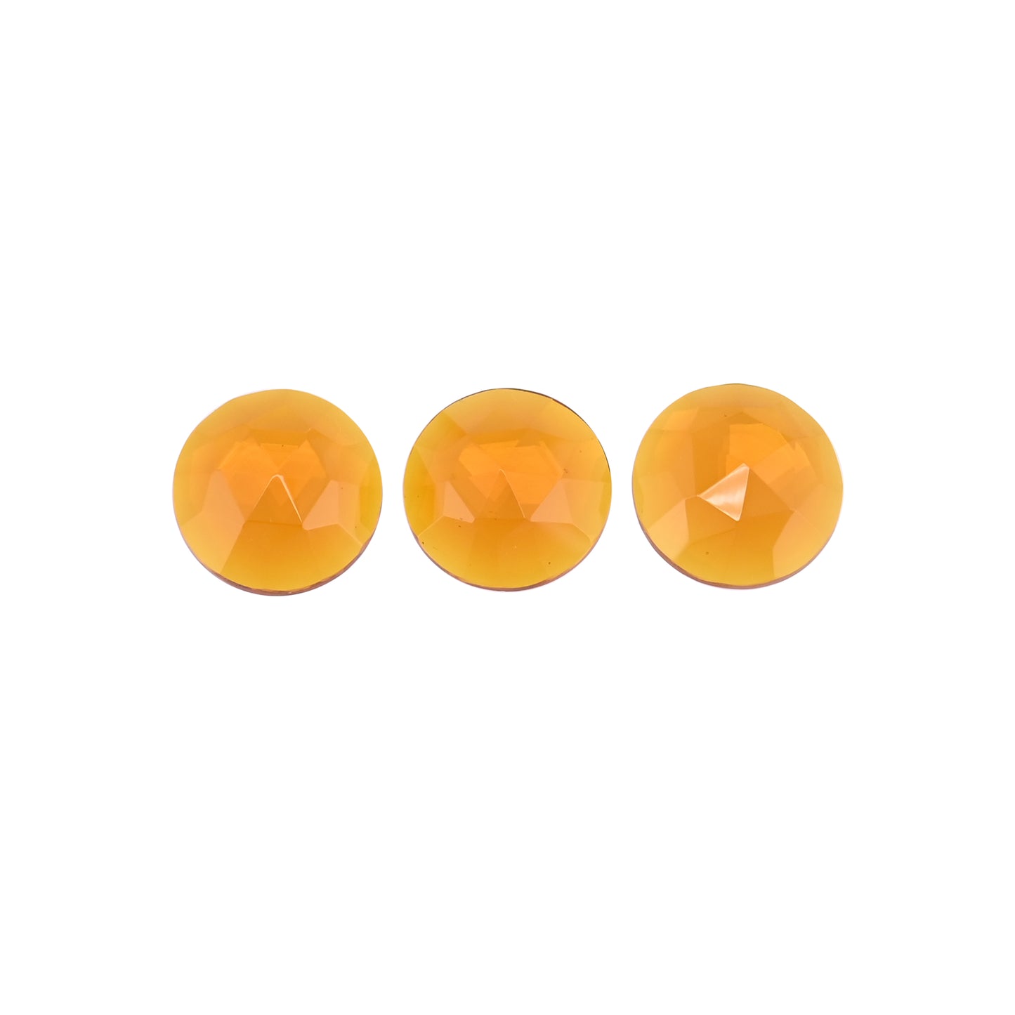 Citrine Hydro 20mm Round 56.30 Cts 3 Pcs Wholesale Gemstone Lot