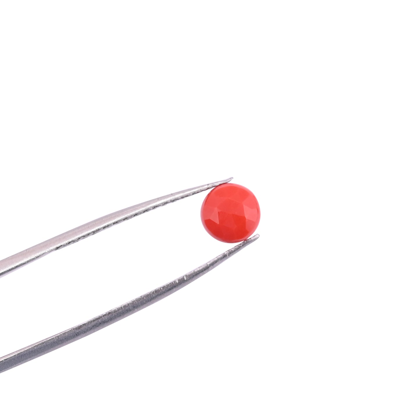 Synthetic Red Coral 5.70mm Round Checker Cut 10.90 Cts 15 Pcs Wholesale Gemstone Lot