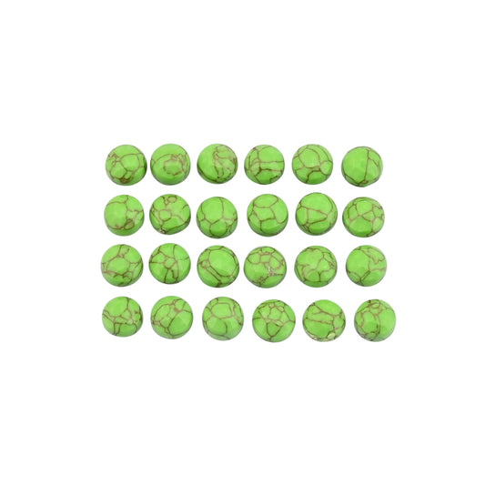 Green Mohave Turquoise 6mm Round Hydro 24.60 Cts Wholesale 23 Pcs Lot Gemstone