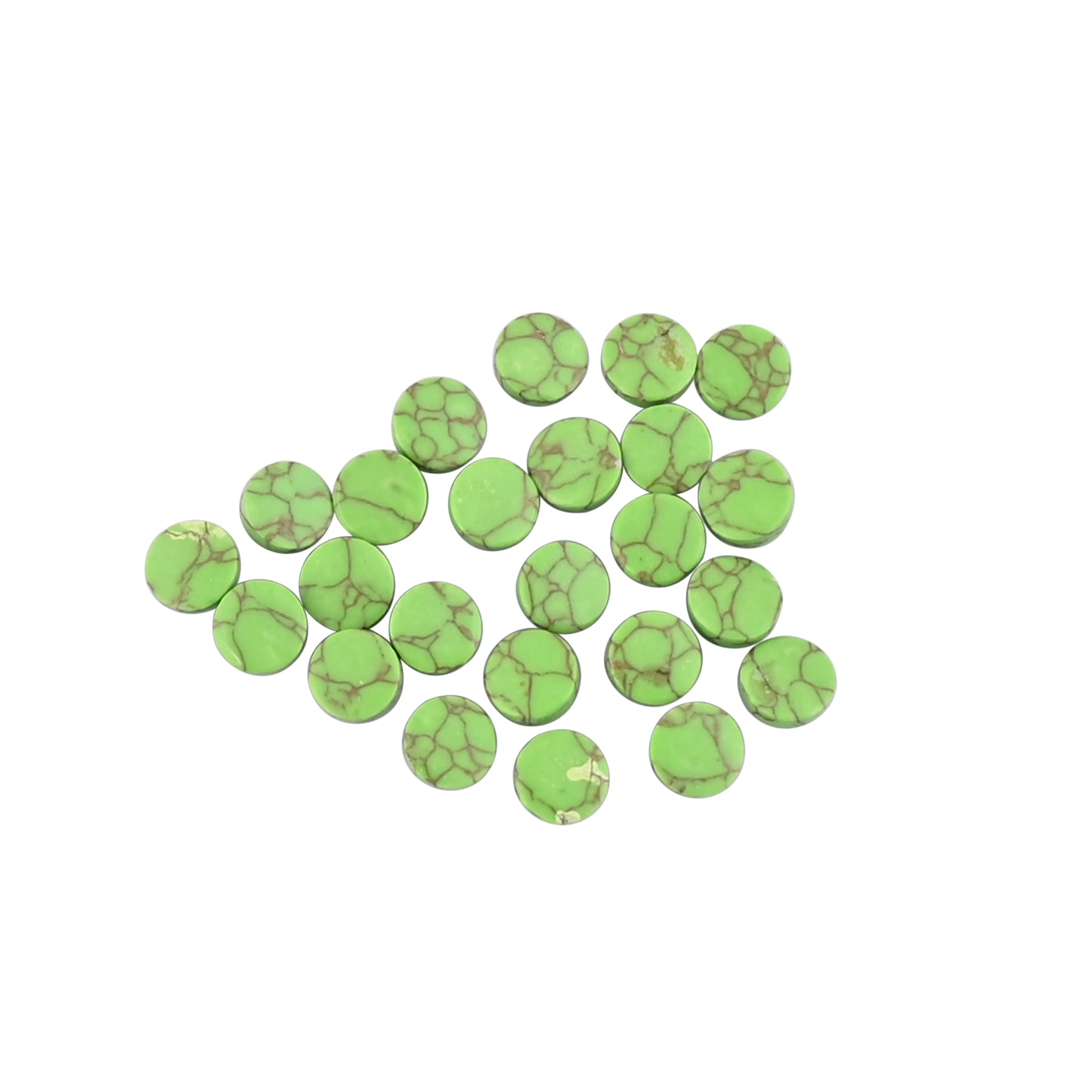 Green Mohave Turquoise 6mm Round Hydro 24.60 Cts Wholesale 23 Pcs Lot Gemstone