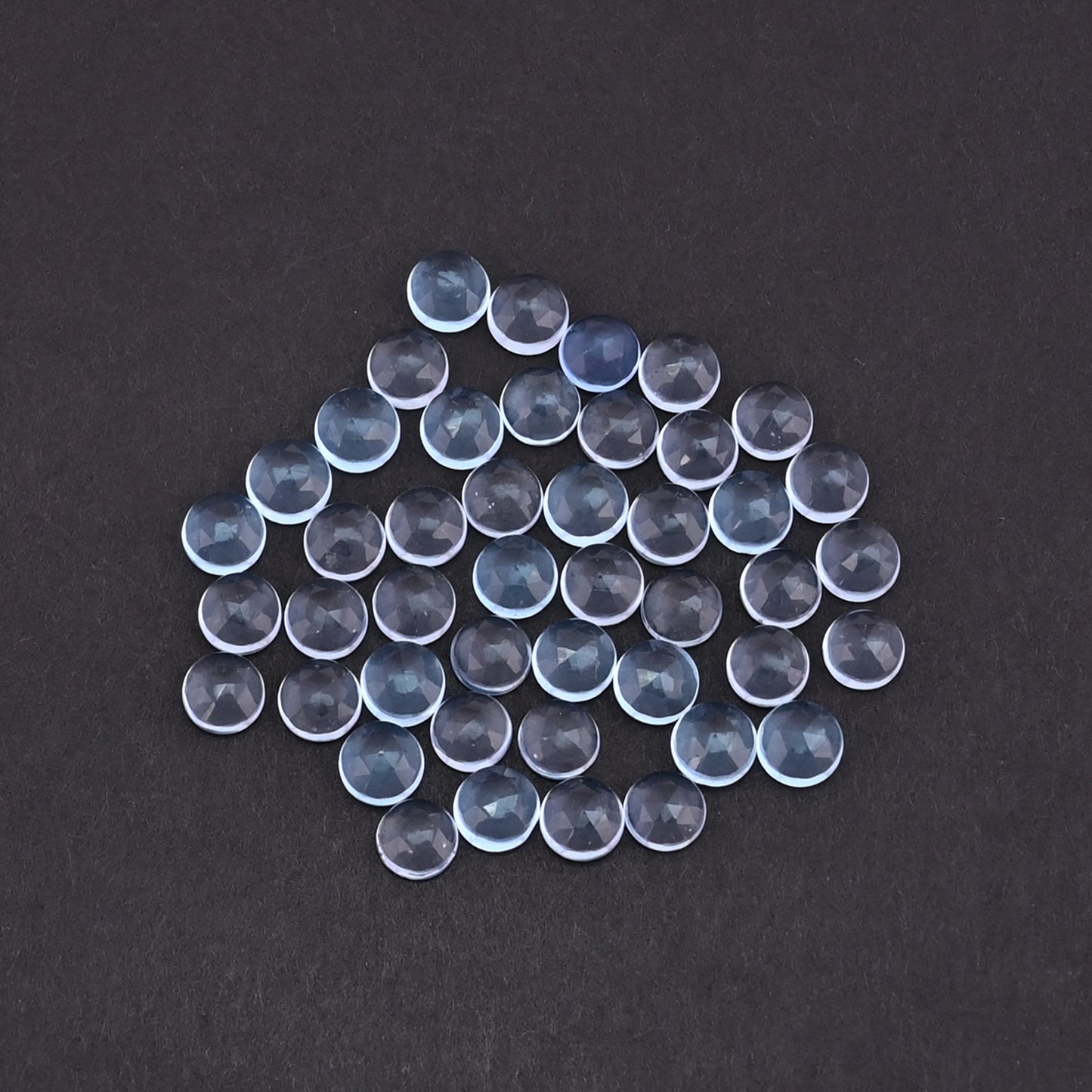 Sky Blue Topaz Hydro 5.80mm Round Checker Cut 39.70 Cts Gemstone Wholesale Lot