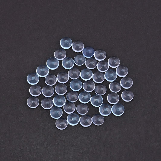 Sky Blue Topaz Hydro 5.80mm Round Checker Cut 39.70 Cts Gemstone Wholesale Lot