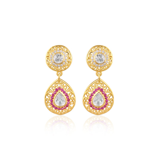 925 Silver Moissanite Dangle Earrings – Minimal CZ Drop