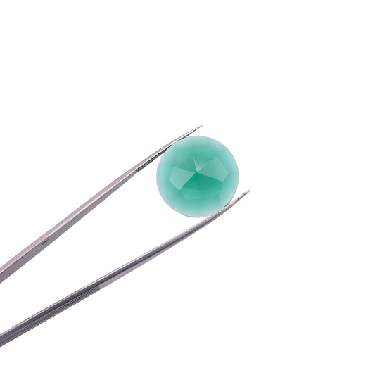 Green Hydro 20mm Round Cut Stone 15.65 Cts 1 Pcs Gemstone