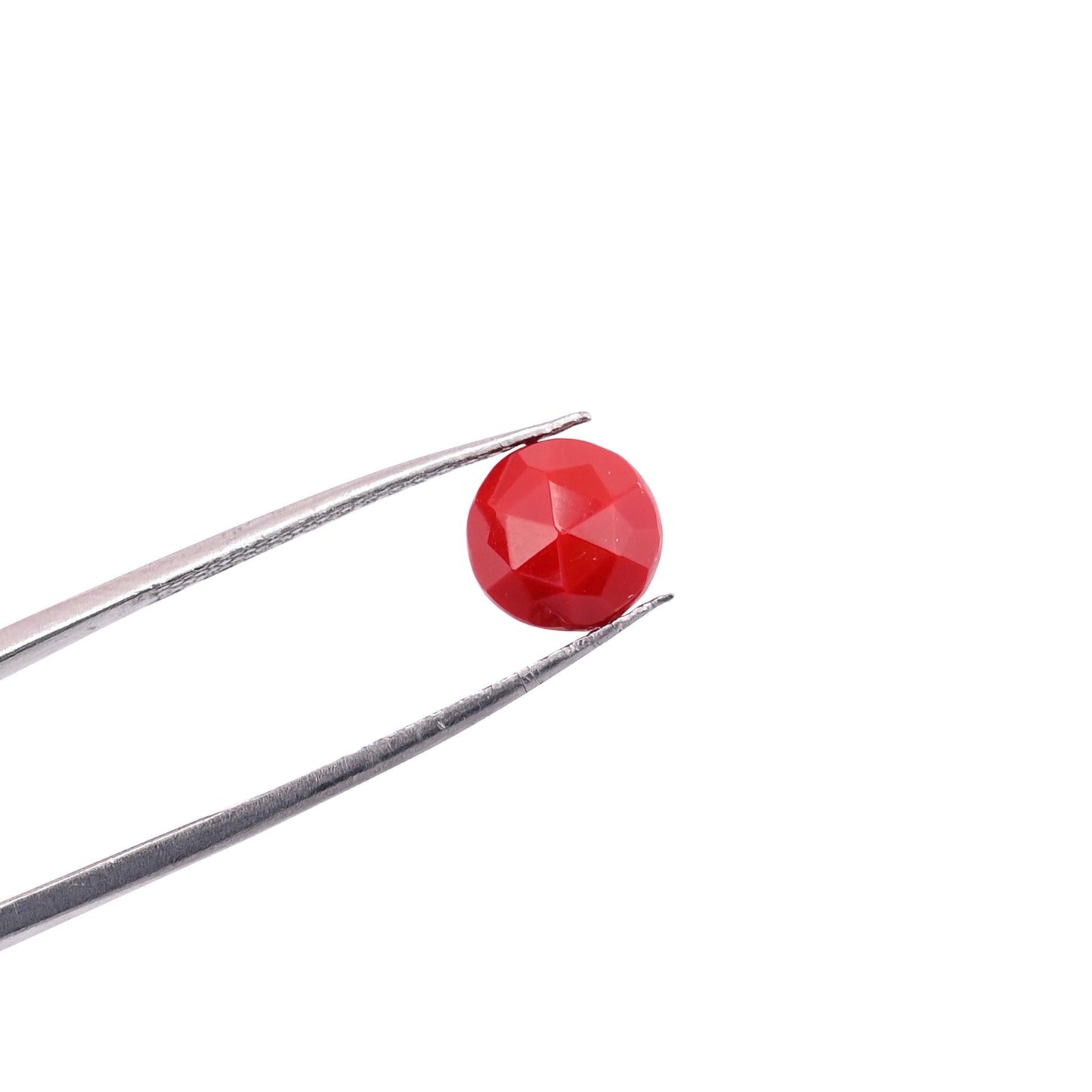 Synthetic Red Coral 8mm Round 3.40 Cts 2 Pcs Gemstone Lot