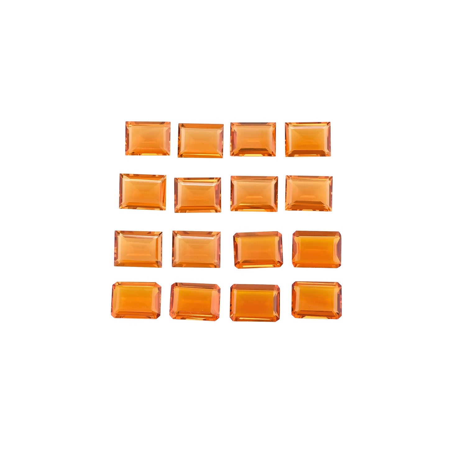 Orange Citrine Hydro 16x12mm Octagon Cut Stone 163.55 Cts Wholesale 16 Pcs Gemstone Lot