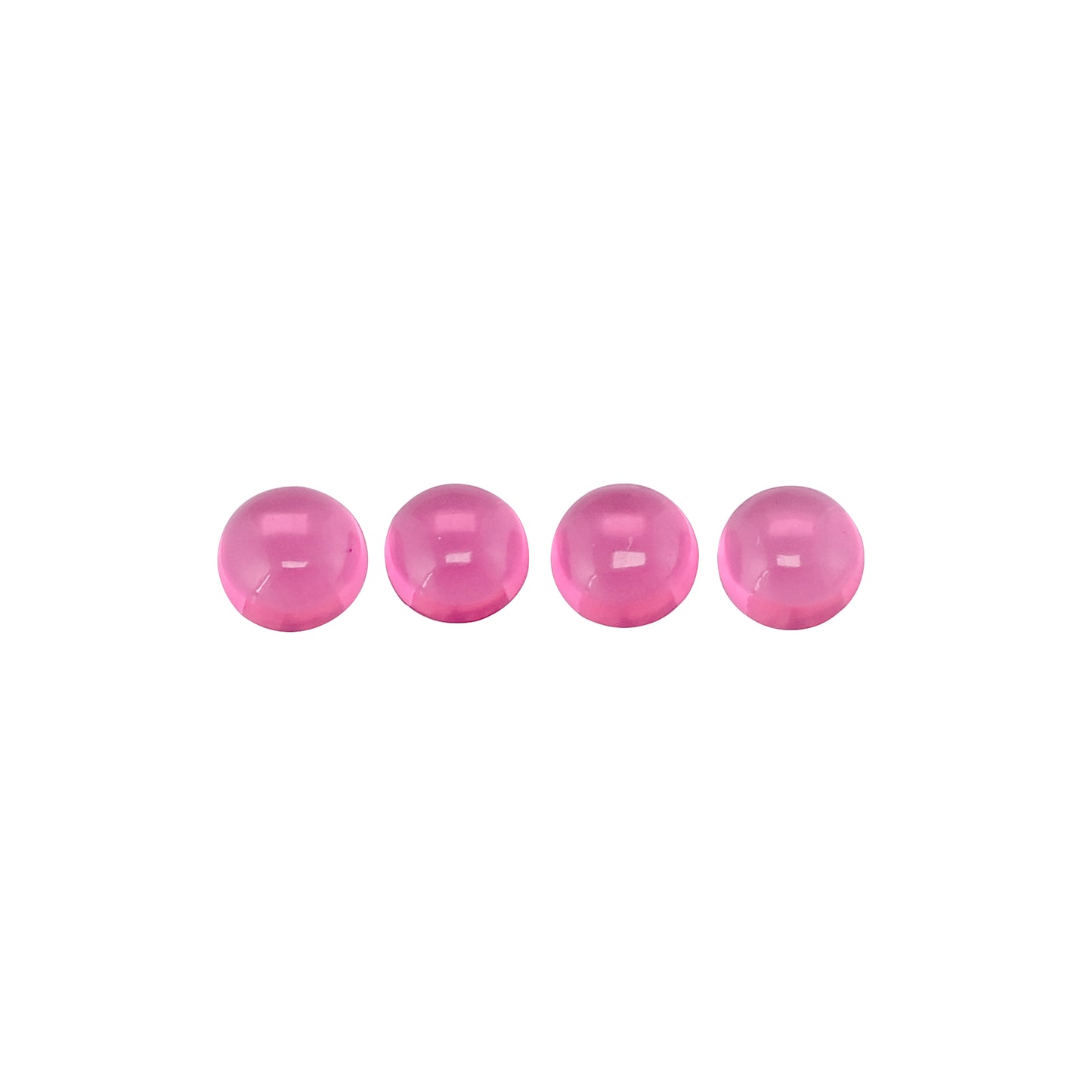 Pink Tourmaline Hydro 8mm Round Cabochon 8.90 Cts Wholesale 4 Pcs Gemstone Lot