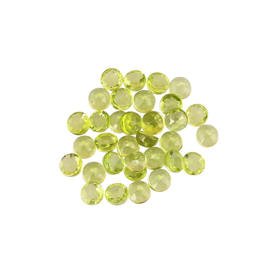 Peridot Hydro 5mm Round 22.60 Cts Wholesale 35 Pcs Gemstone Lot