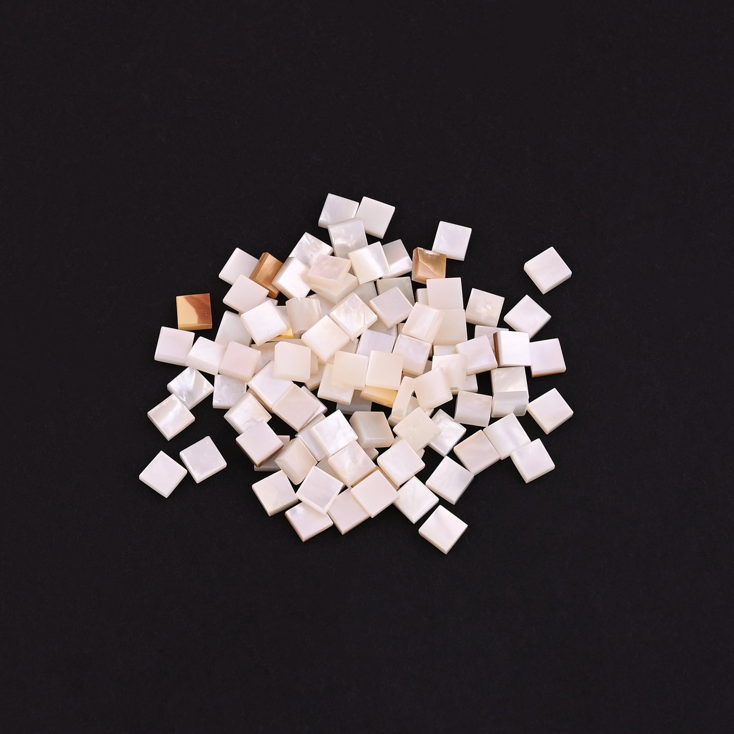 Mother Of Pearl 5mm Square 72.60 Cts Wholesale 105 Pcs Gemstone Lot
