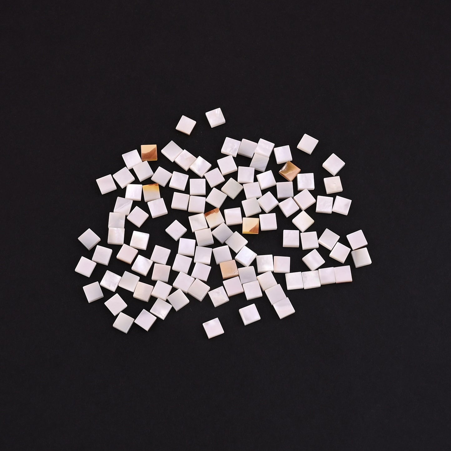 Mother Of Pearl 5mm Square 72.60 Cts Wholesale 105 Pcs Gemstone Lot