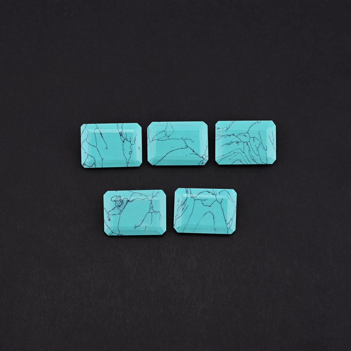 Synthetic Turquoise 22x16mm Octagon 17.32 Cts Wholesale 5 Pcs Gemstone Lot