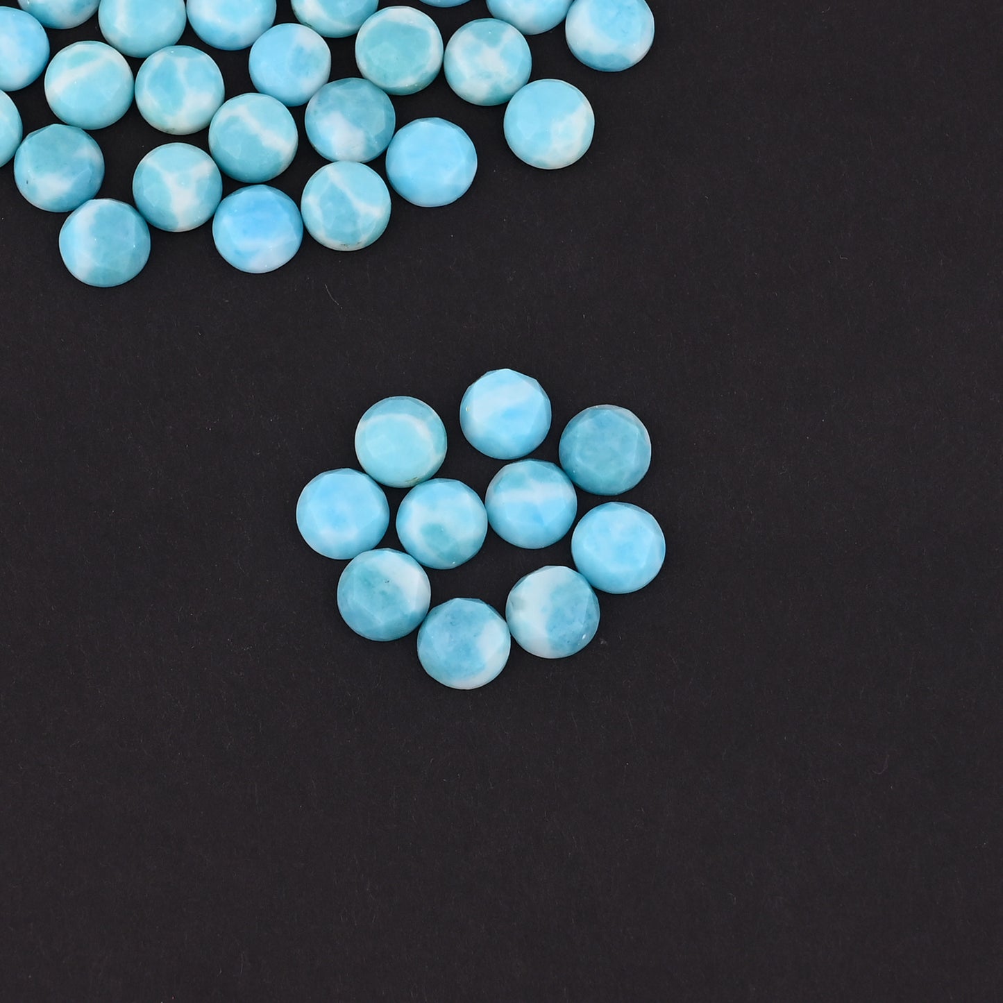 Natural Larimar 8mm Round 17.91 Cts Wholesale 65 Pcs Gemstone Lot