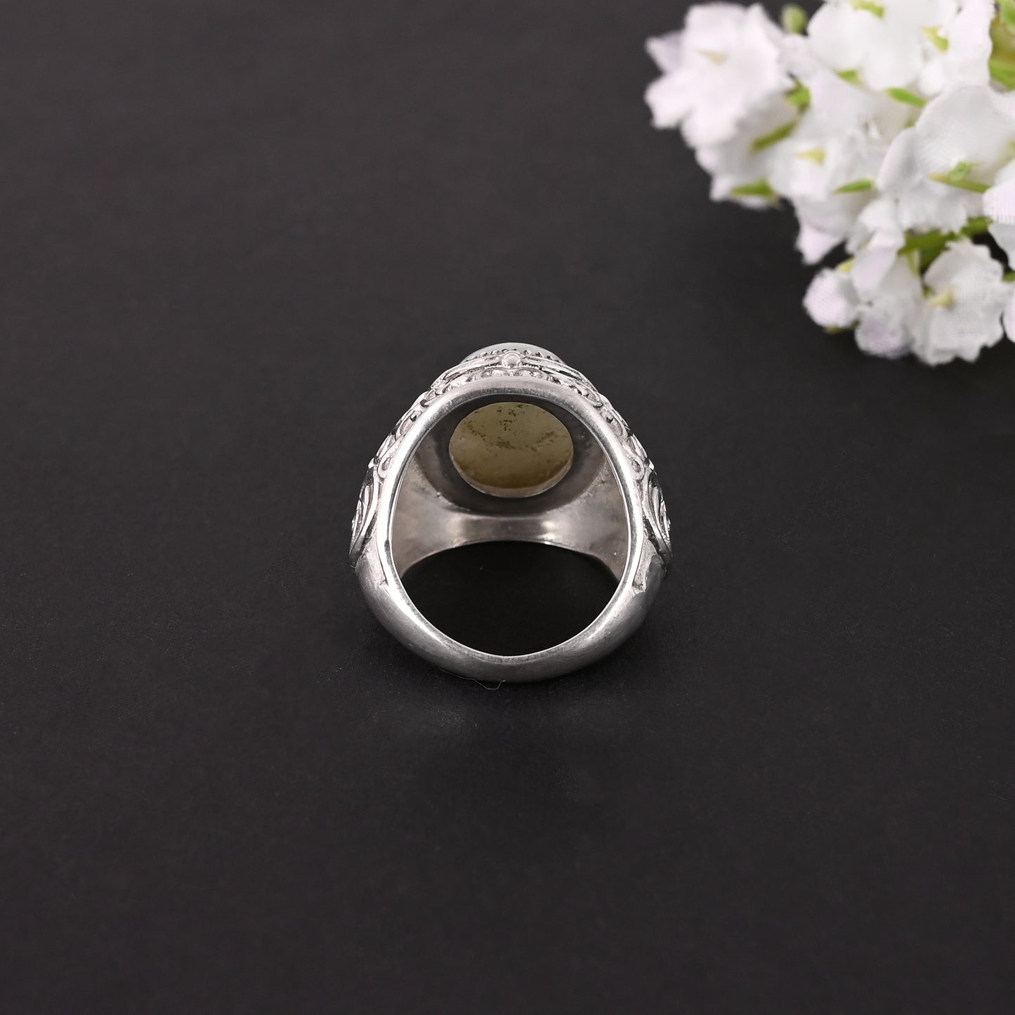 Milky Aquamarine Ring, Oval Stone Ring, March Birthstone Ring, Healing Peaceful Mind Courage Compassion Energy Stone Ring, Ring For Unisex