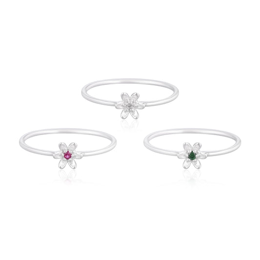 925 Sterling Silver Daisy Flower Ring