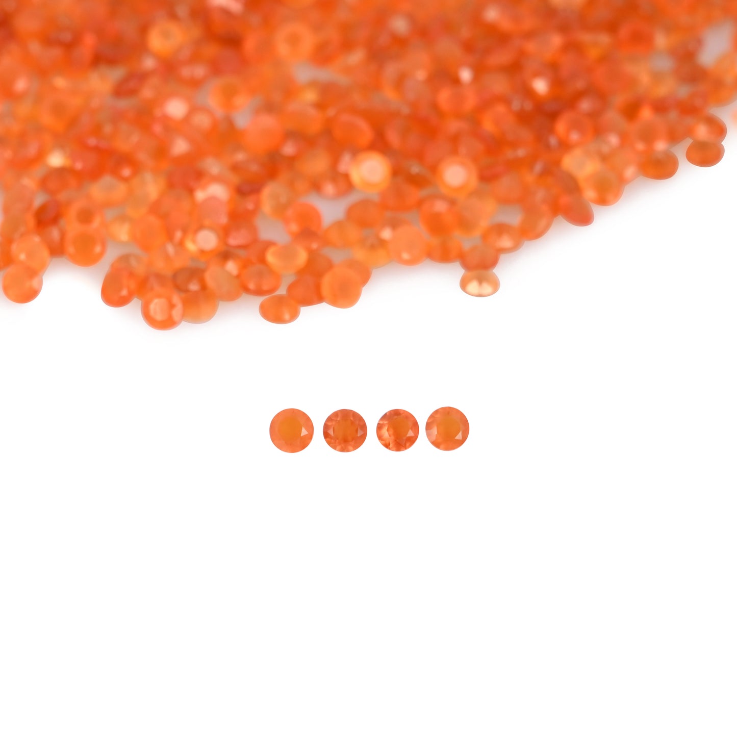 Natural Carnelian 3mm Round Cut Stone 58.80 Cts Wholesale Gemstone Lot
