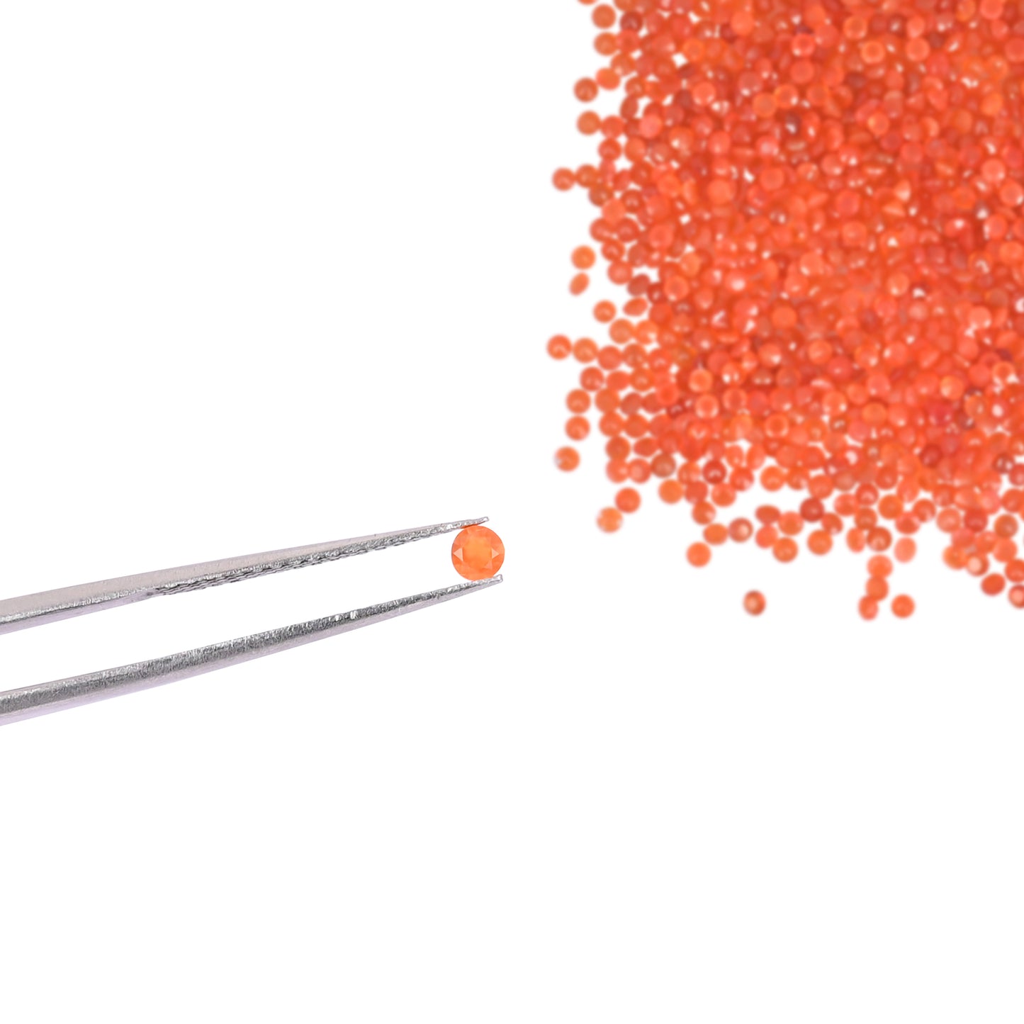 Natural Carnelian 3mm Round Cut Stone 58.80 Cts Wholesale Gemstone Lot