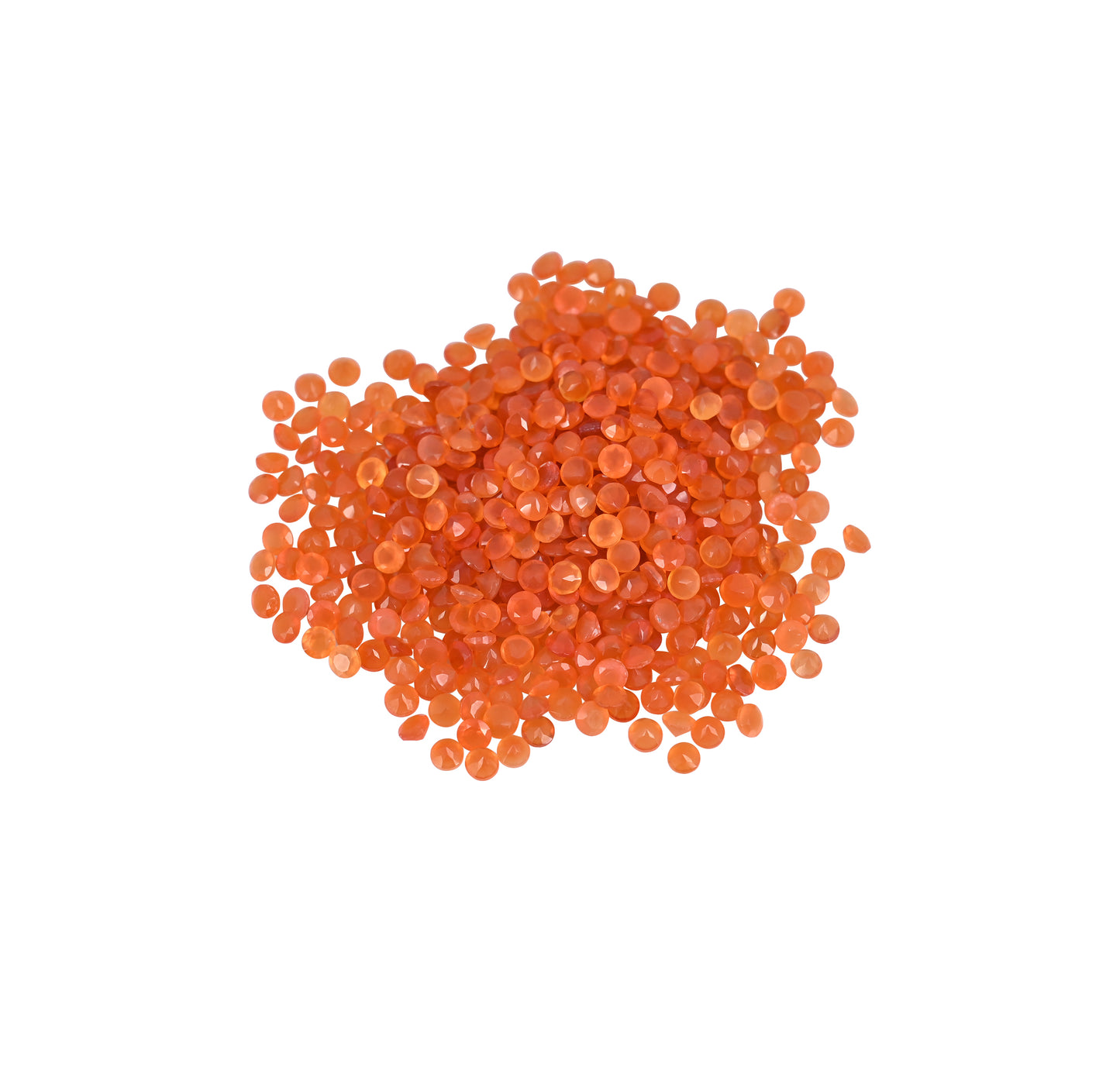 Natural Carnelian 3mm Round Cut Stone 58.80 Cts Wholesale Gemstone Lot