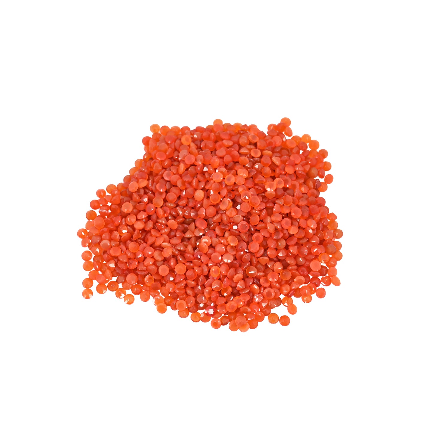 Natural Carnelian 3mm Round Cut Stone 159.45 Cts Wholesale Gemstone Lot