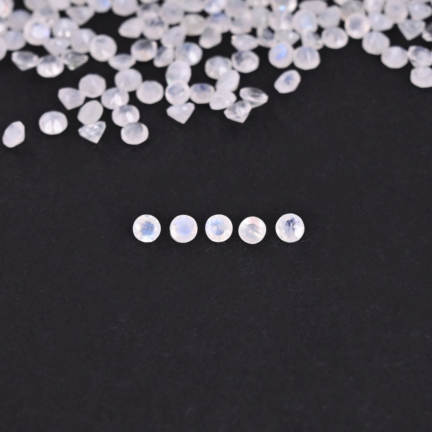 Natural Rainbow Moonstone 3mm Round Cut Stone 174.70 Cts Wholesale Gemstone Lot