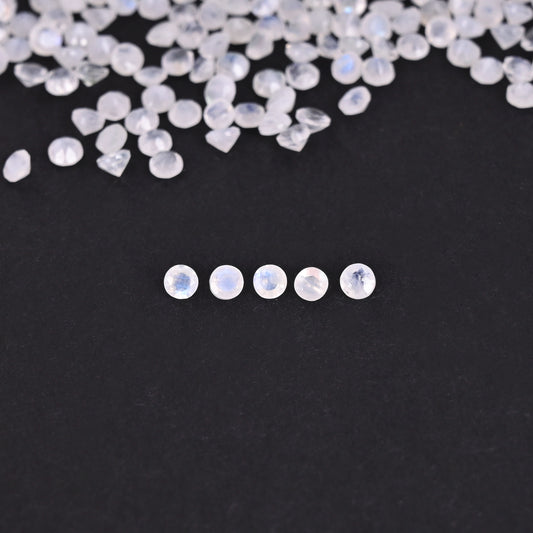 Natural Rainbow Moonstone 3mm Round Cut Stone 174.70 Cts Wholesale Gemstone Lot