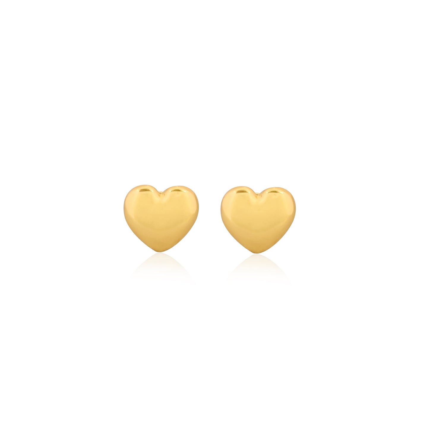 Heart Shape Brass Stud Earring