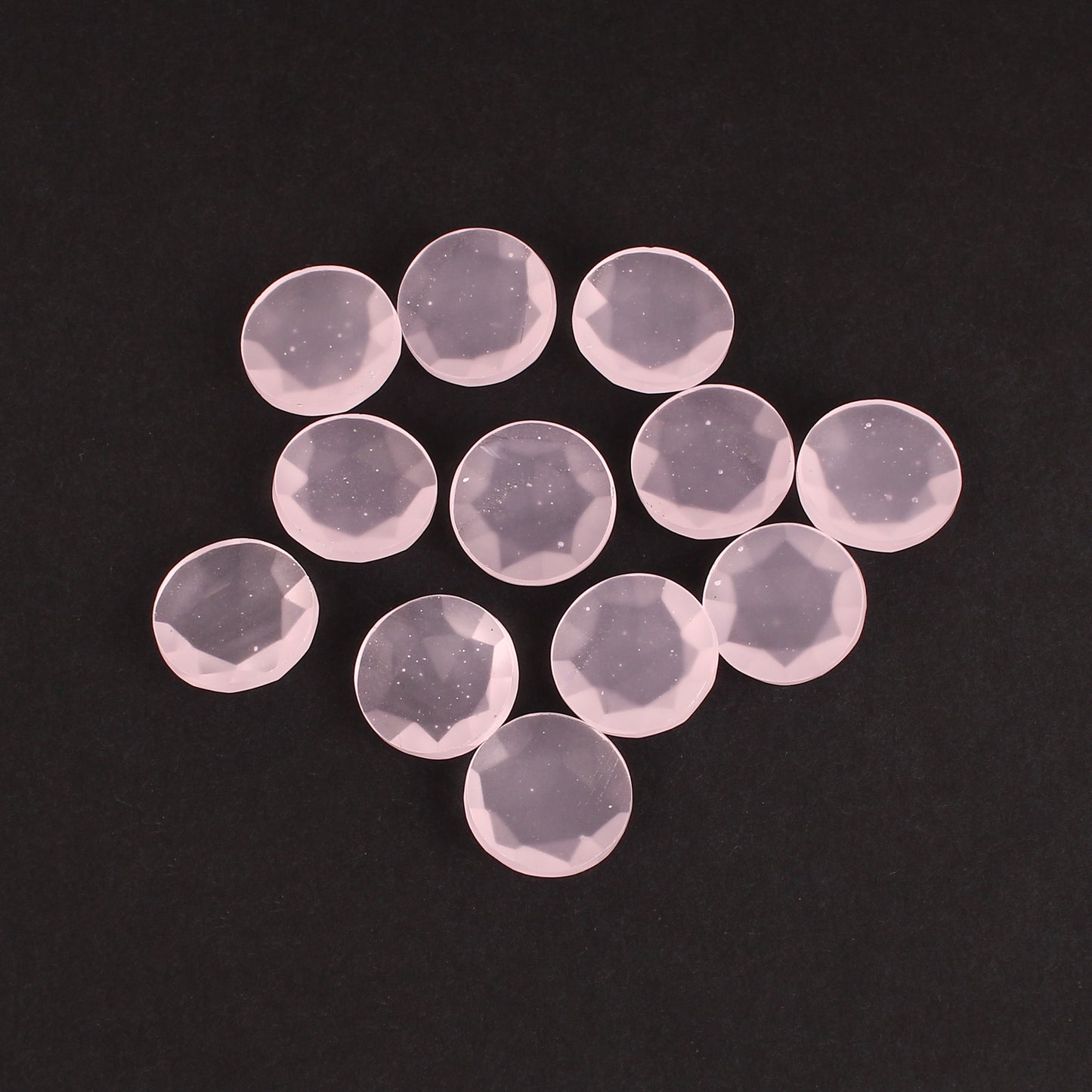 Rose Quartz Hydro 15x15mm Cut Stone 98.80 Cts Wholesale 12 Pcs Gemstone Lot