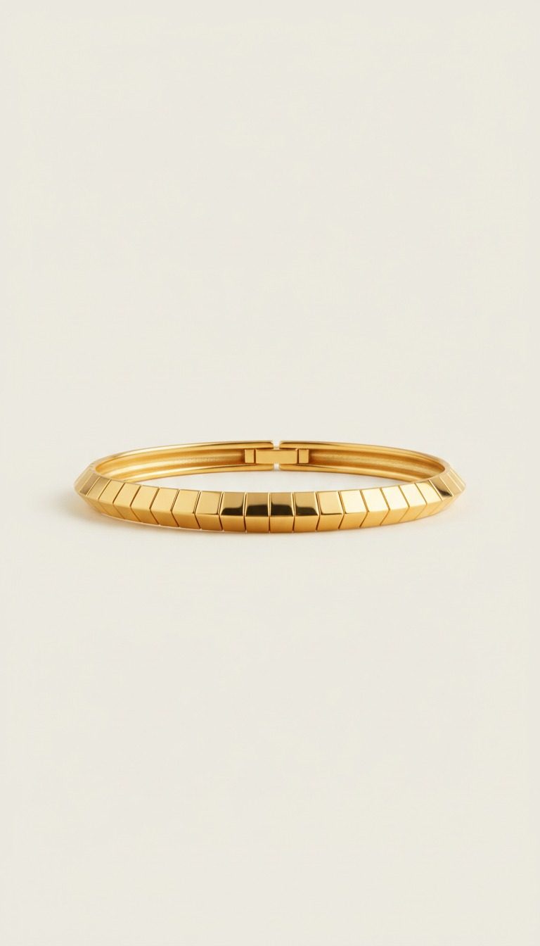 Gold Tapered Link Bracelet