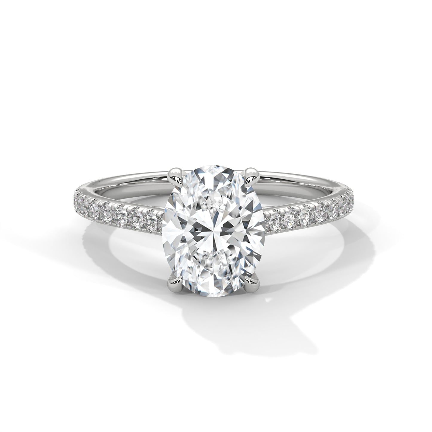 Diamond ring with a white background