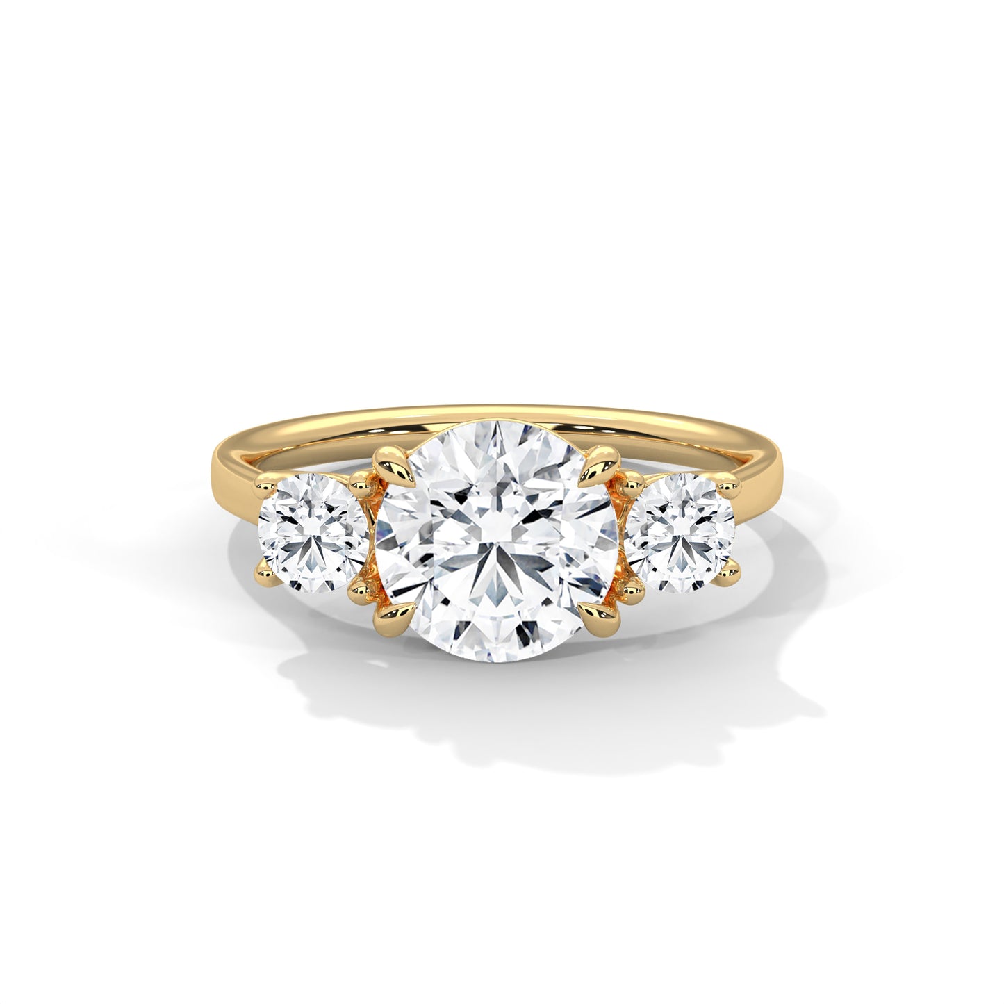 925 Sterling Silver Three Stone Ring – Classic Engagement & Wedding Ring