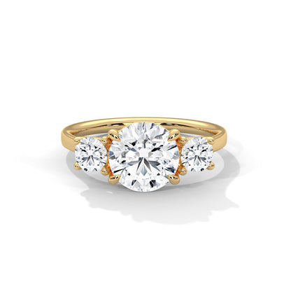 925 Sterling Silver Three Stone Ring – Classic Engagement & Wedding Ring