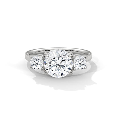 925 Sterling Silver Three Stone Ring – Classic Engagement & Wedding Ring