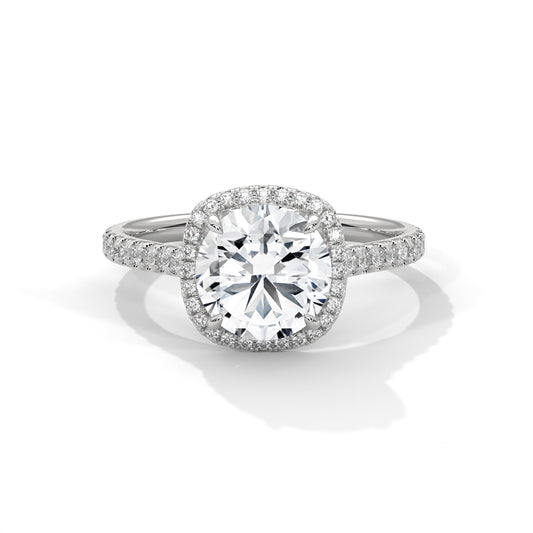 Classic Round Solitaire Ring in 925 Sterling Silver | Gold Finish Bridal Ring