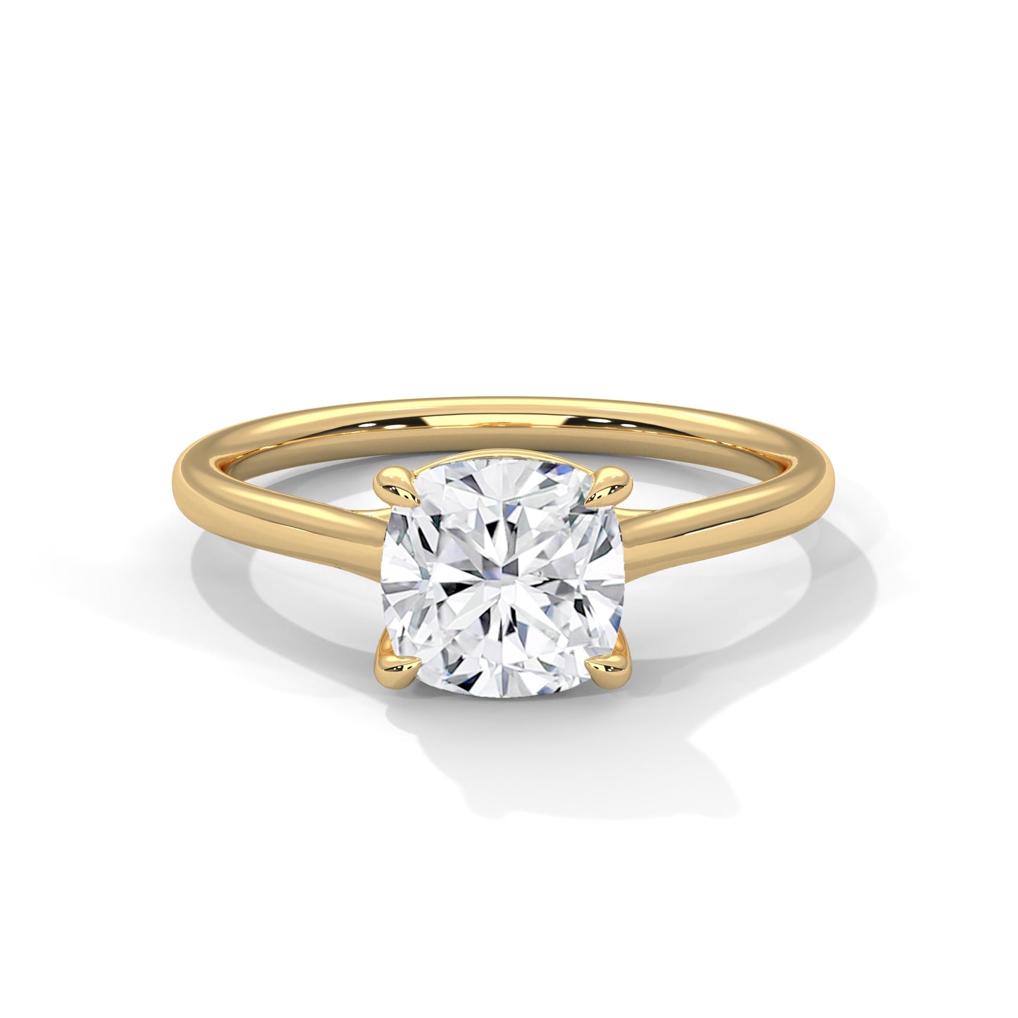 925 Sterling Silver Cushion Cut Solitaire Ring | Classic Engagement Ring for Women
