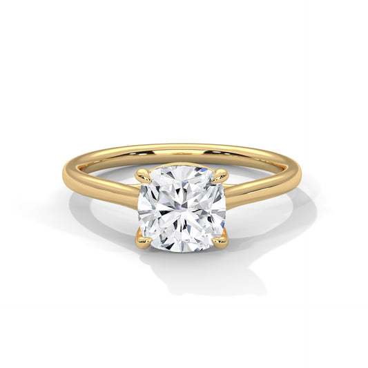 925 Sterling Silver Cushion Cut Solitaire Ring | Classic Engagement Ring for Women