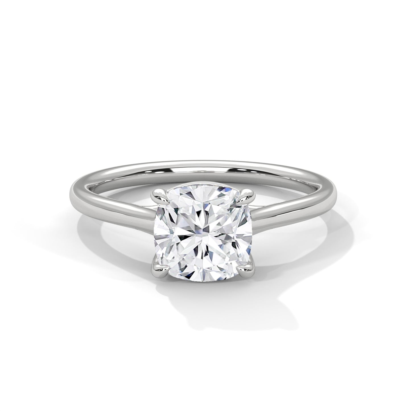 925 Sterling Silver Cushion Cut Solitaire Ring | Classic Engagement Ring for Women