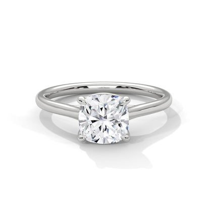 925 Sterling Silver Cushion Cut Solitaire Ring | Classic Engagement Ring for Women