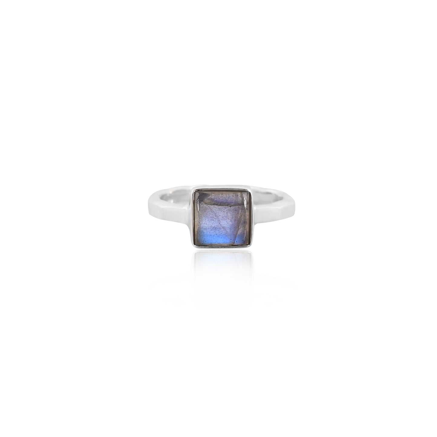 Designer 925 Silver Bezel Set Ring | Genuine Labradorite Dainty Ring | Healing Gemstone Jewelry | Bridal Jewelry | Personalized Gift
