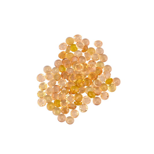 Yellow Citrine Hydro 6mm Round Cut Stone 91.95 Cts Wholesale 43 Pcs Gemstone Lot