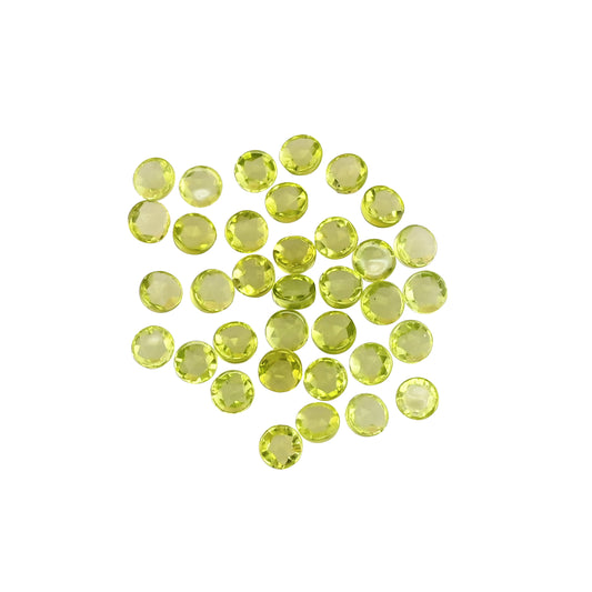 Peridot Hydro 5mm Round 22.60 Cts Wholesale 35 Pcs Gemstone Lot