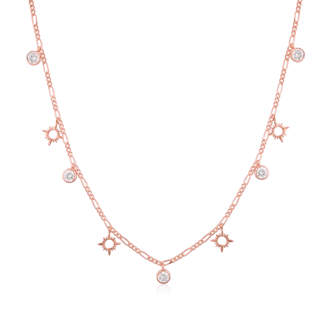 925 Sterling Silver CZ Design Necklace