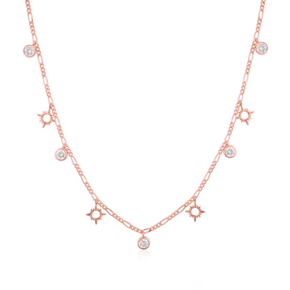 925 Sterling Silver CZ Design Necklace