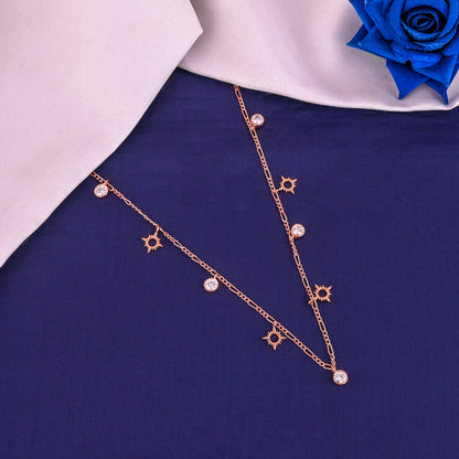 925 Sterling Silver CZ Design Necklace