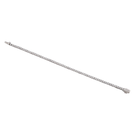 Sterling Silver Moissanite Tennis Bracelet, Dainty Sparkling Fine Jewelry