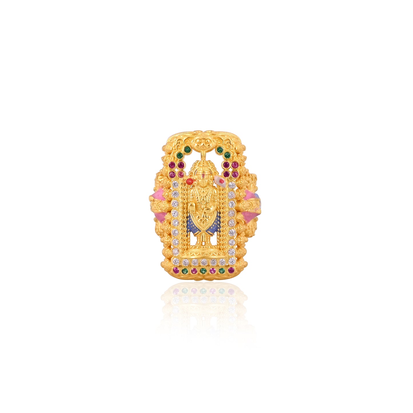 Dashavtara 925 Silver Enamel Ring