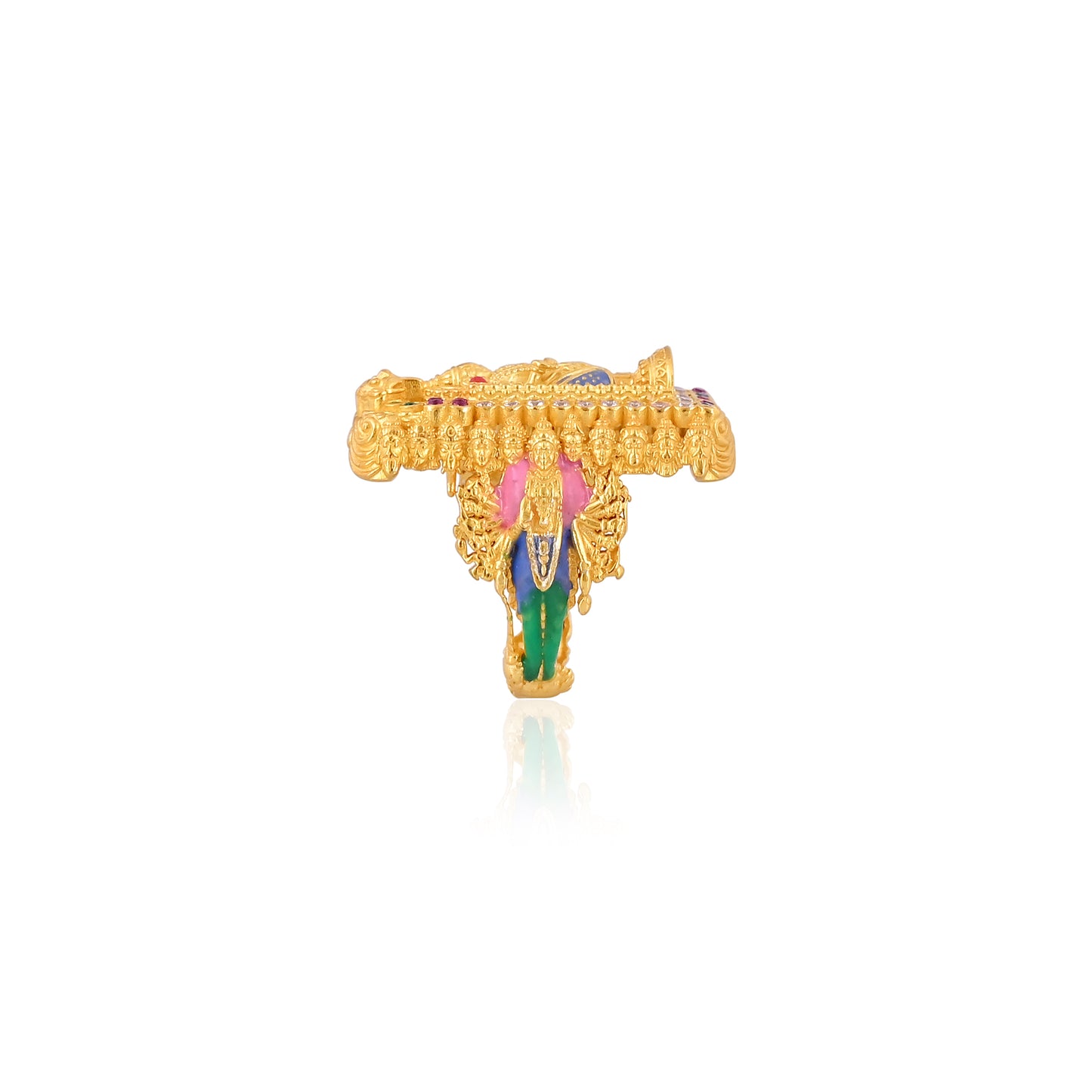 Dashavtara 925 Silver Enamel Ring