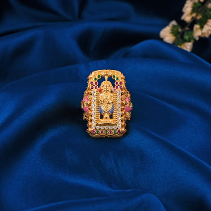 Dashavtara 925 Silver Enamel Ring